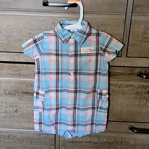 9M plaid romper